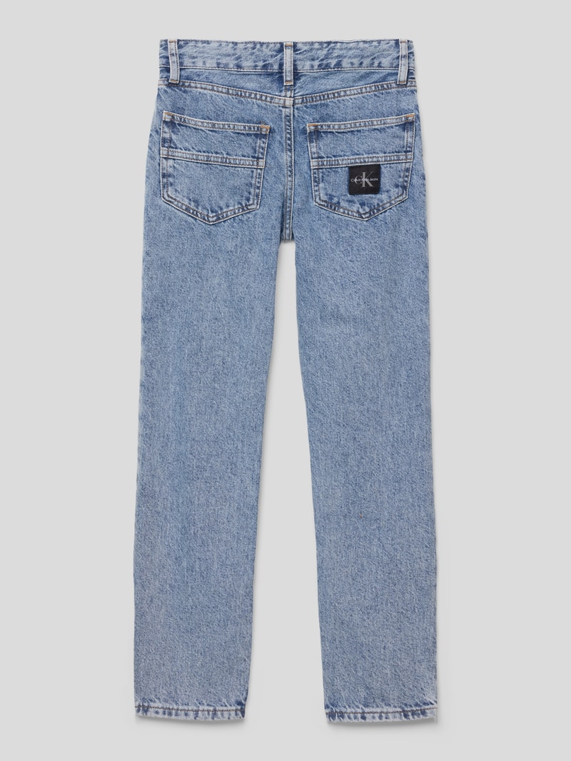 Regular Fit Jeans mit Label-Patch Modell 'VINTAGE OCEAN' in blau