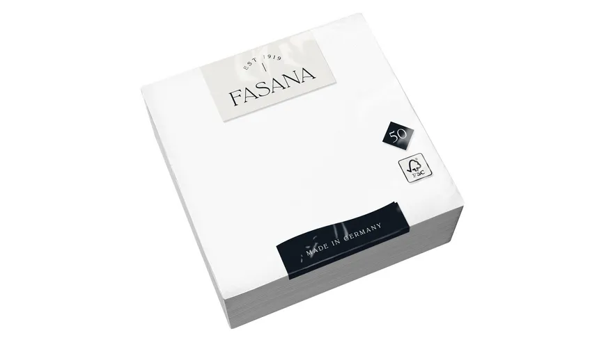 FASANA Servietten 3-lagig 33x33cm weiß weiß