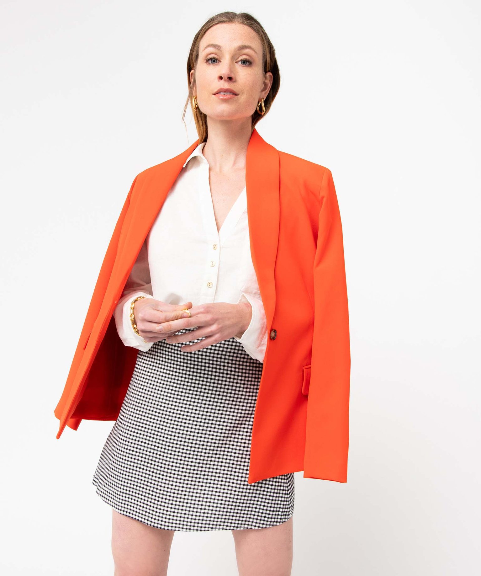 Chemise femme avec col boutonné contenant du lin ecru | GEMO