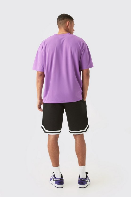 Tall Basketball Jersey-Shorts mit Streifen