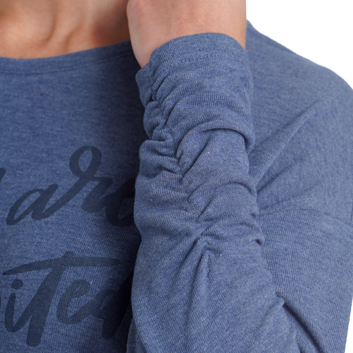 Damen Langarmshirt mit Message-Print