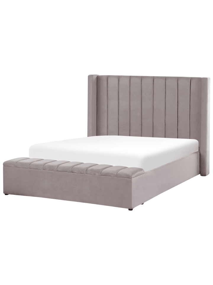 Beliani Doppelbett NOYERS in Grau - (W) 170 x (H) 132 x (L) 247 cm günstig kaufen onesize
