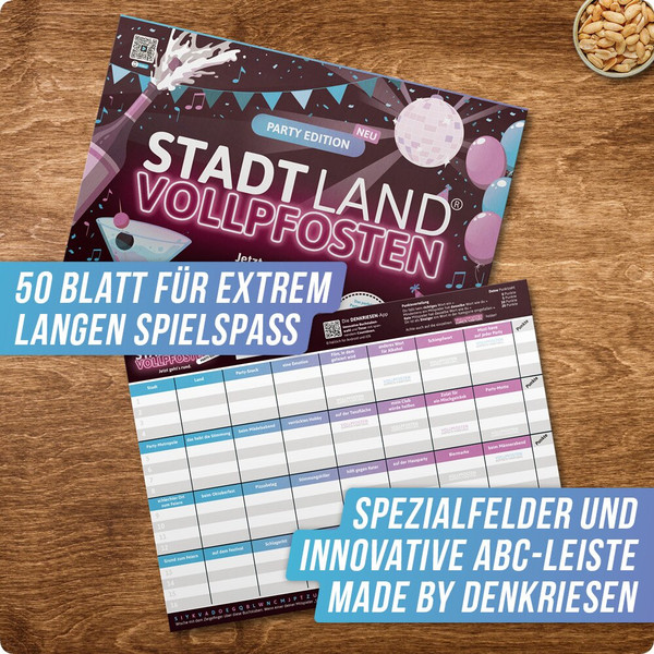 STADT LAND VOLLPFOSTEN - PARTY EDITION - Reisespiel
