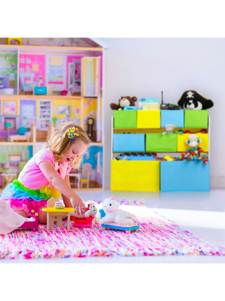 relaxdays Kinderregal Meerjungfrau in Bunt - (B)82,5 x (H)66 x (T)29,5 cm günstig kaufen onesize