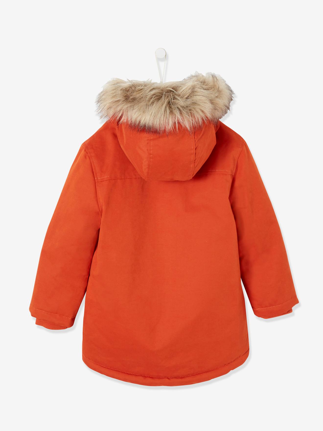 Parka à capuche doublée sherpa garçon safran