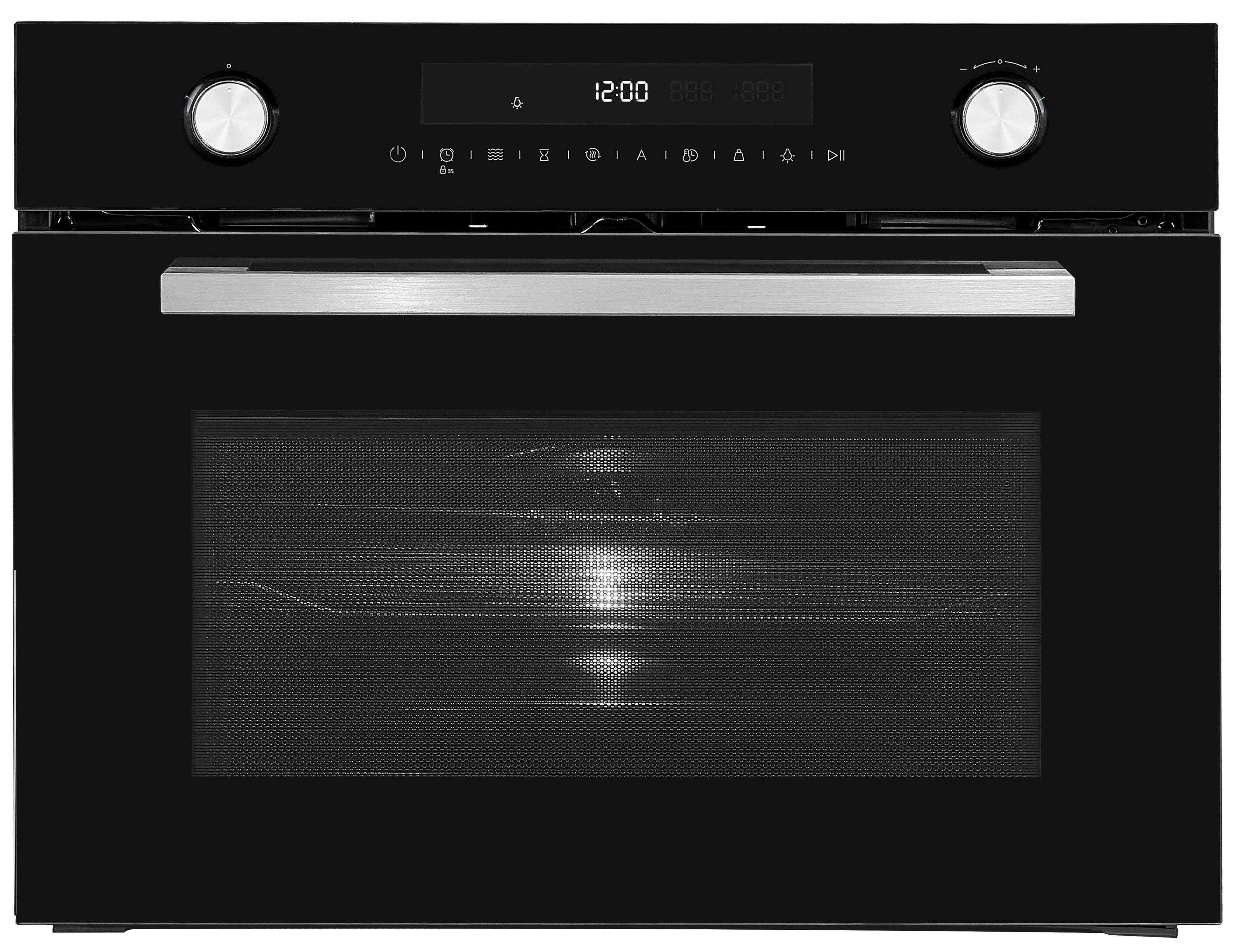 vonReiter Einbau-Mikrowelle VREBM 4650-3, Mikrowelle mit Backofenfunktion, Heißluft, Grill, Auftaufunktion, 50,00 l, Touch-Control