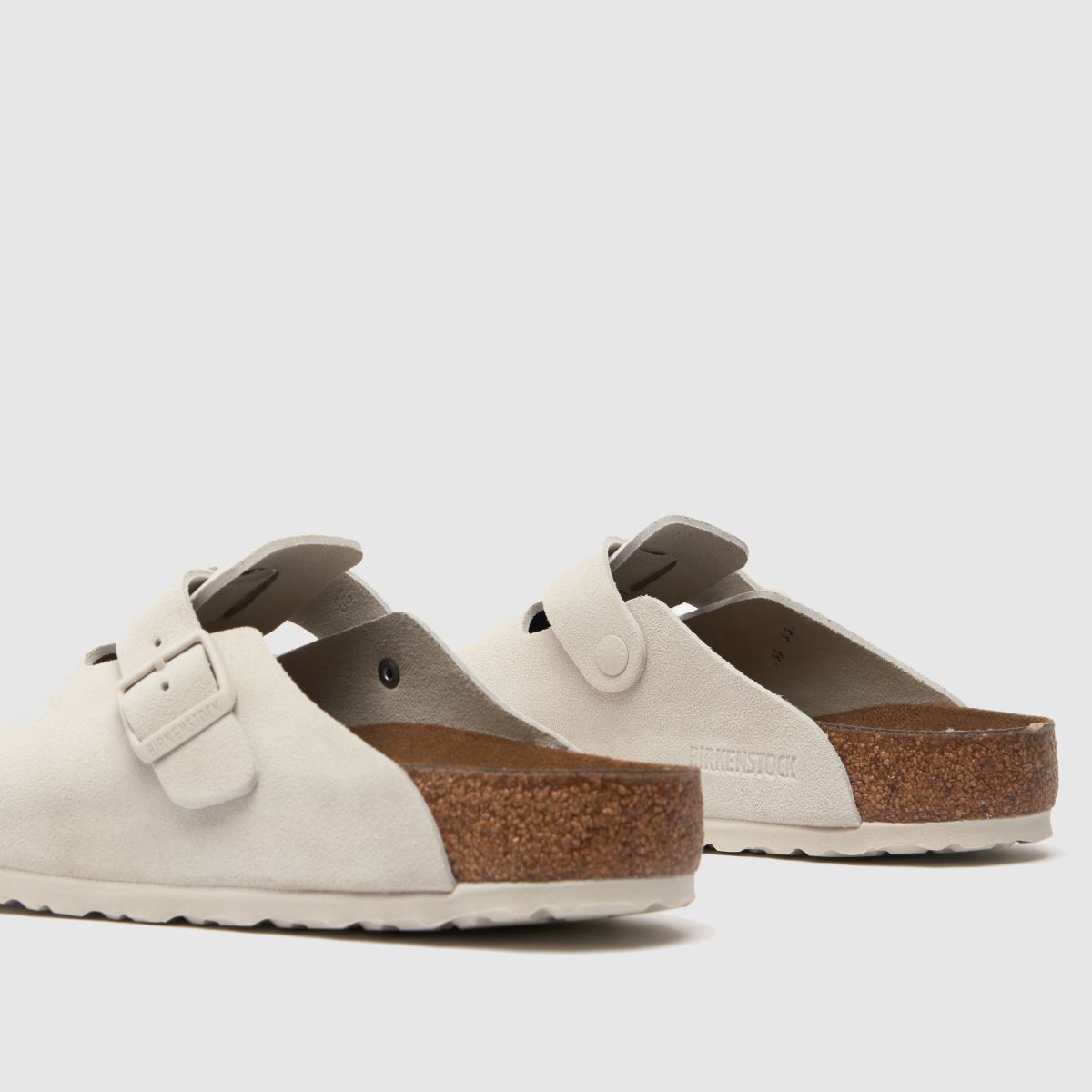 BIRKENSTOCK – Boston – Vita sandaler med träskor