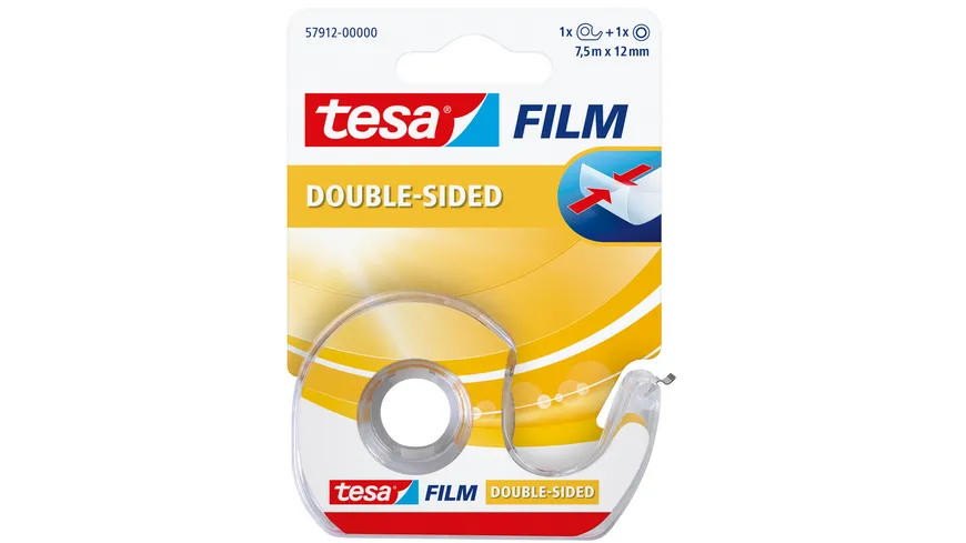 tesafilm® doppelseitiges Klebeband mit Abroller 7,5m x 12mm 7.5 m