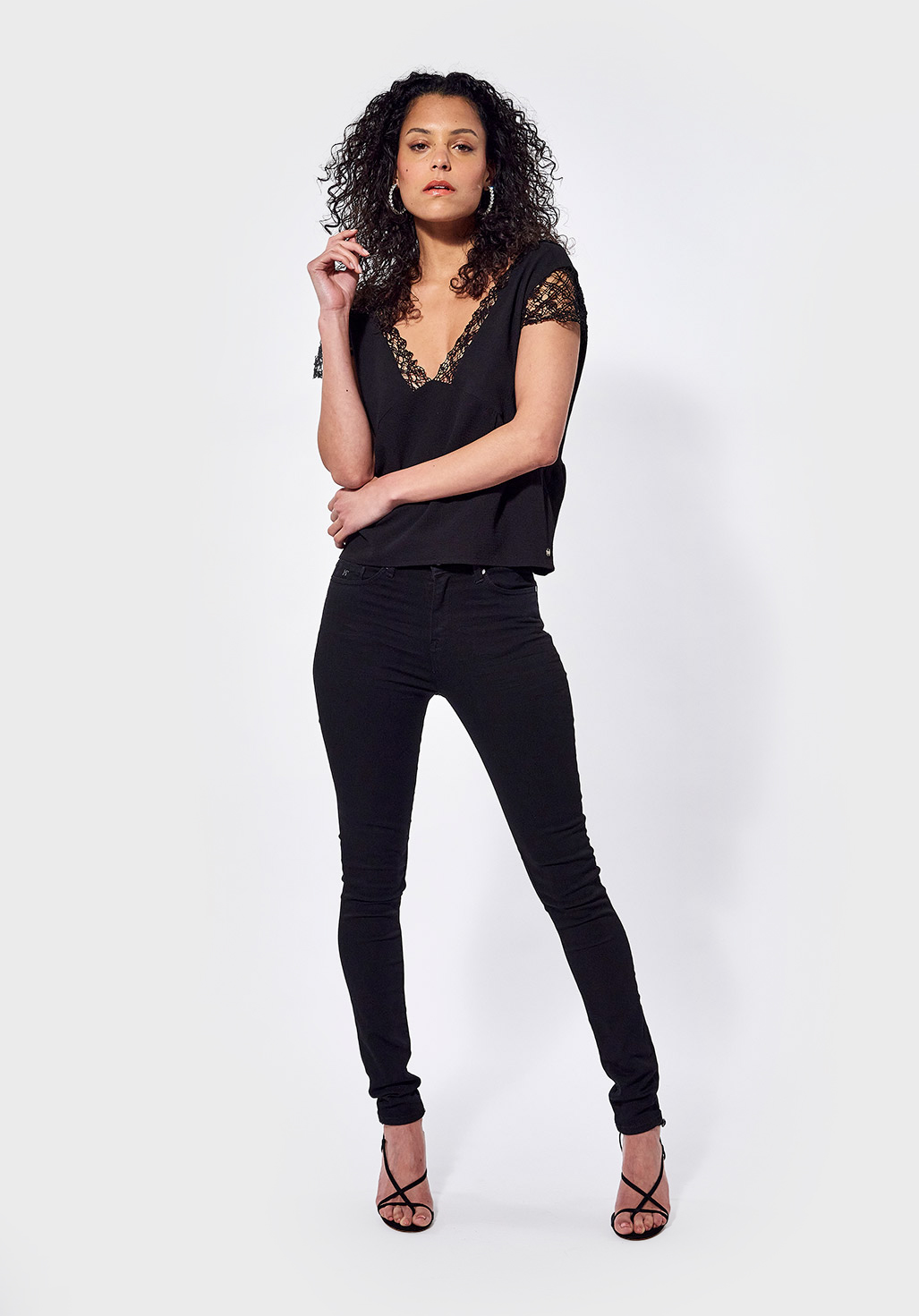 JAMEL  Blouse régular noire Femme