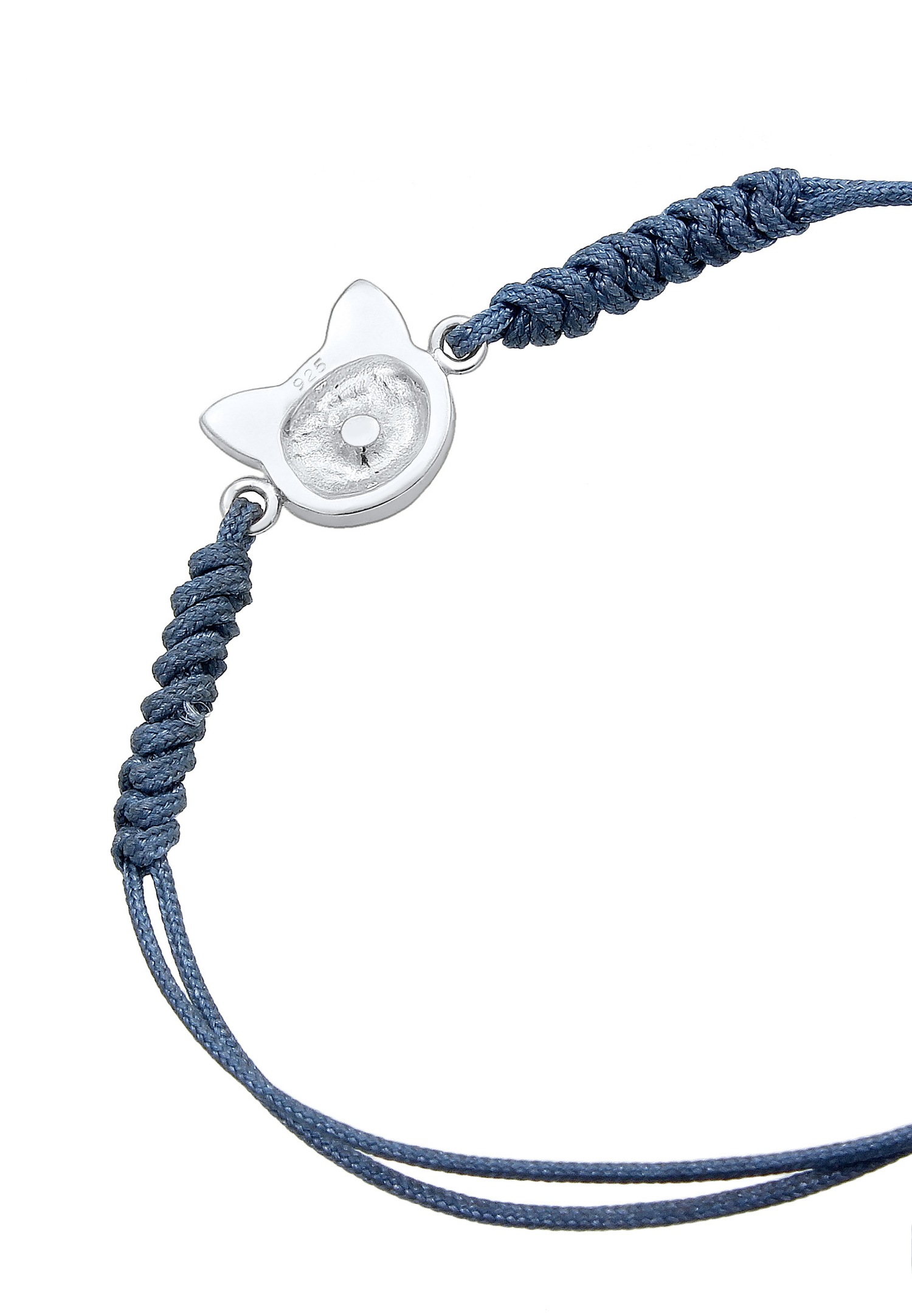 Elli Cat Animal Soft Crystal Bracelet for Women (925/1000) Silver