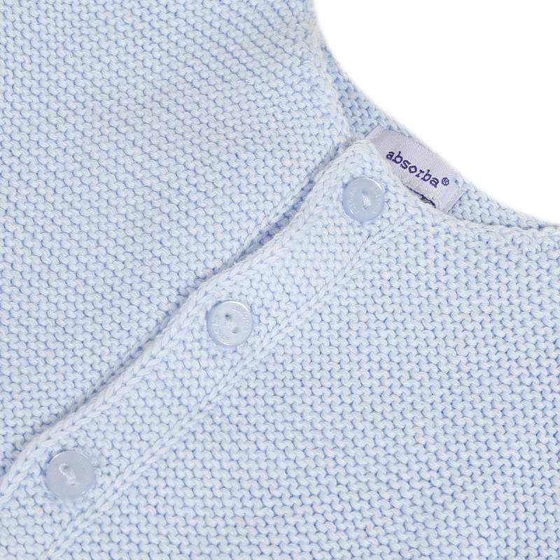 Cardigan bleu ciel coton point mousse naissance Absorba