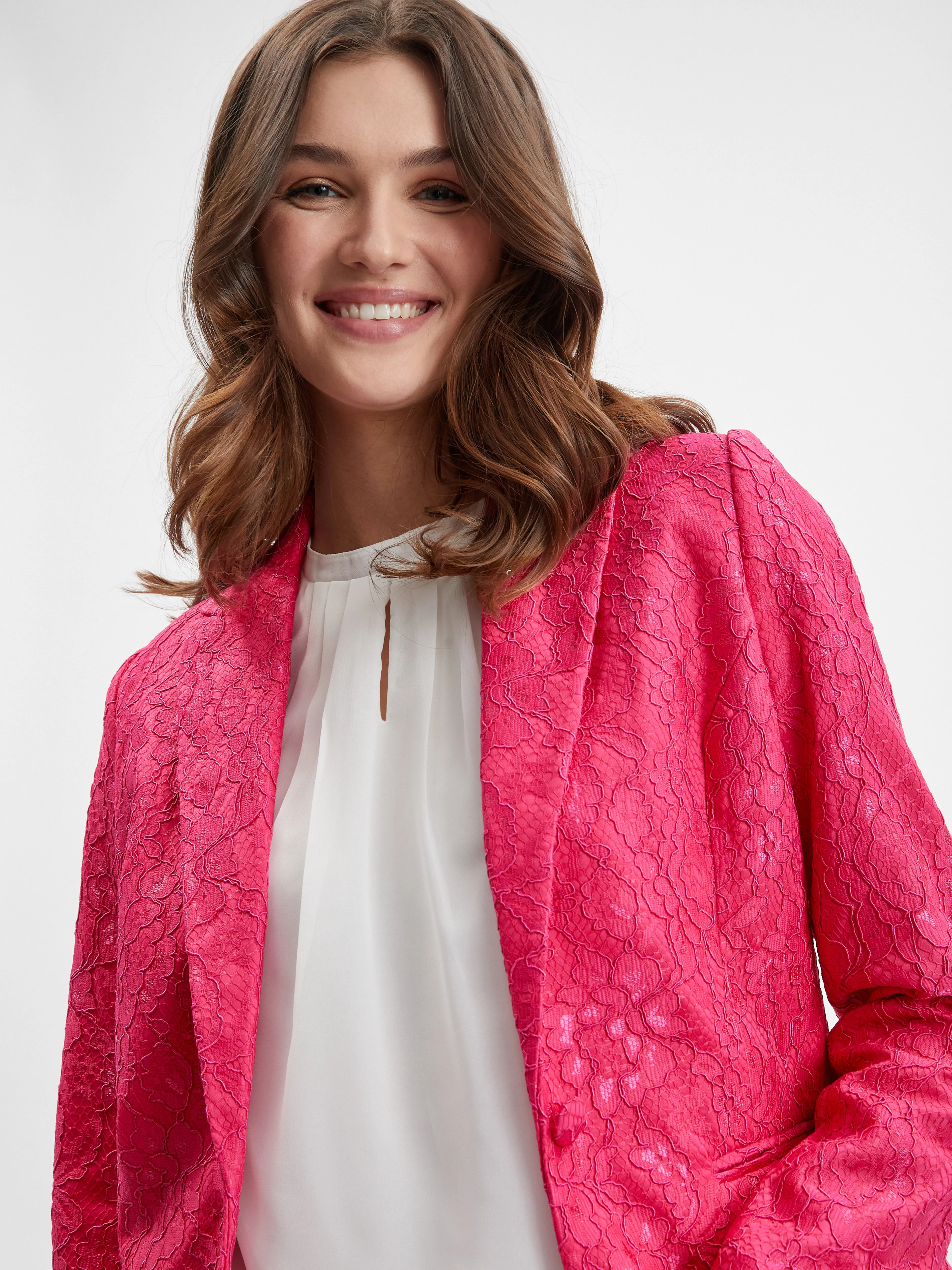 Rosa gemusterte Damenjacke ORSAY