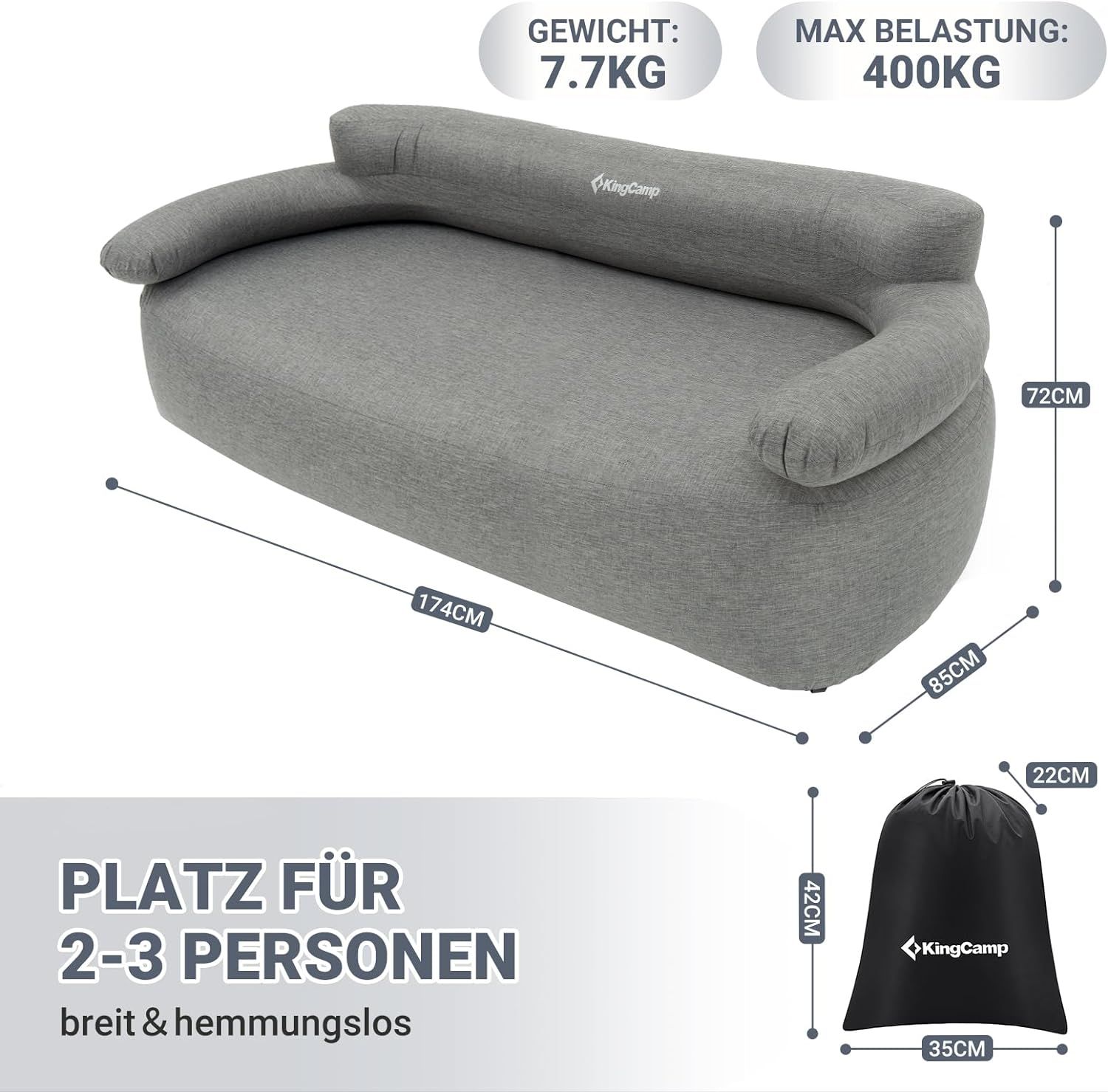 KingCamp aufblasbare Sofa