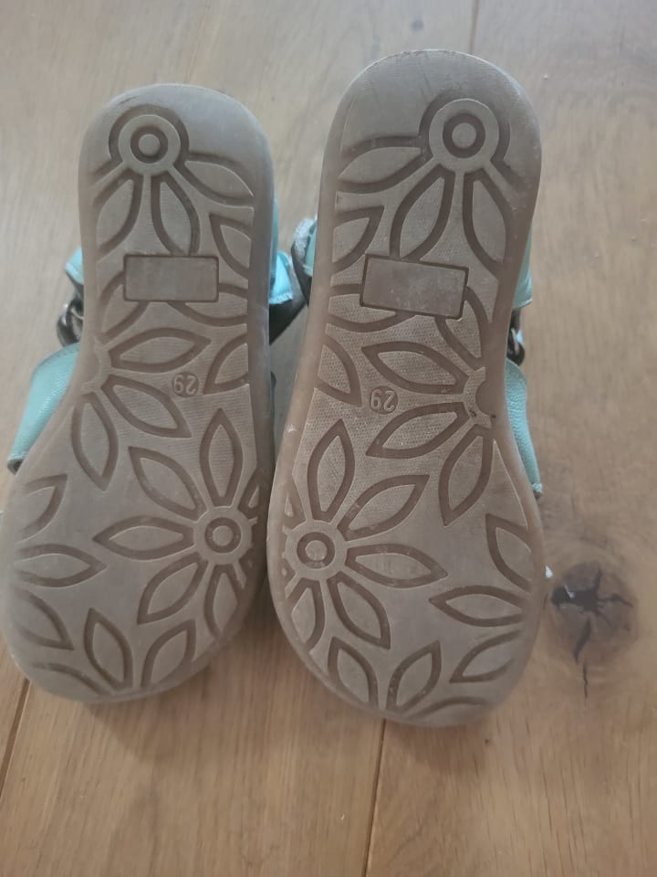 kmins Leder-Halbsandalen in Türkis günstig kaufen 29