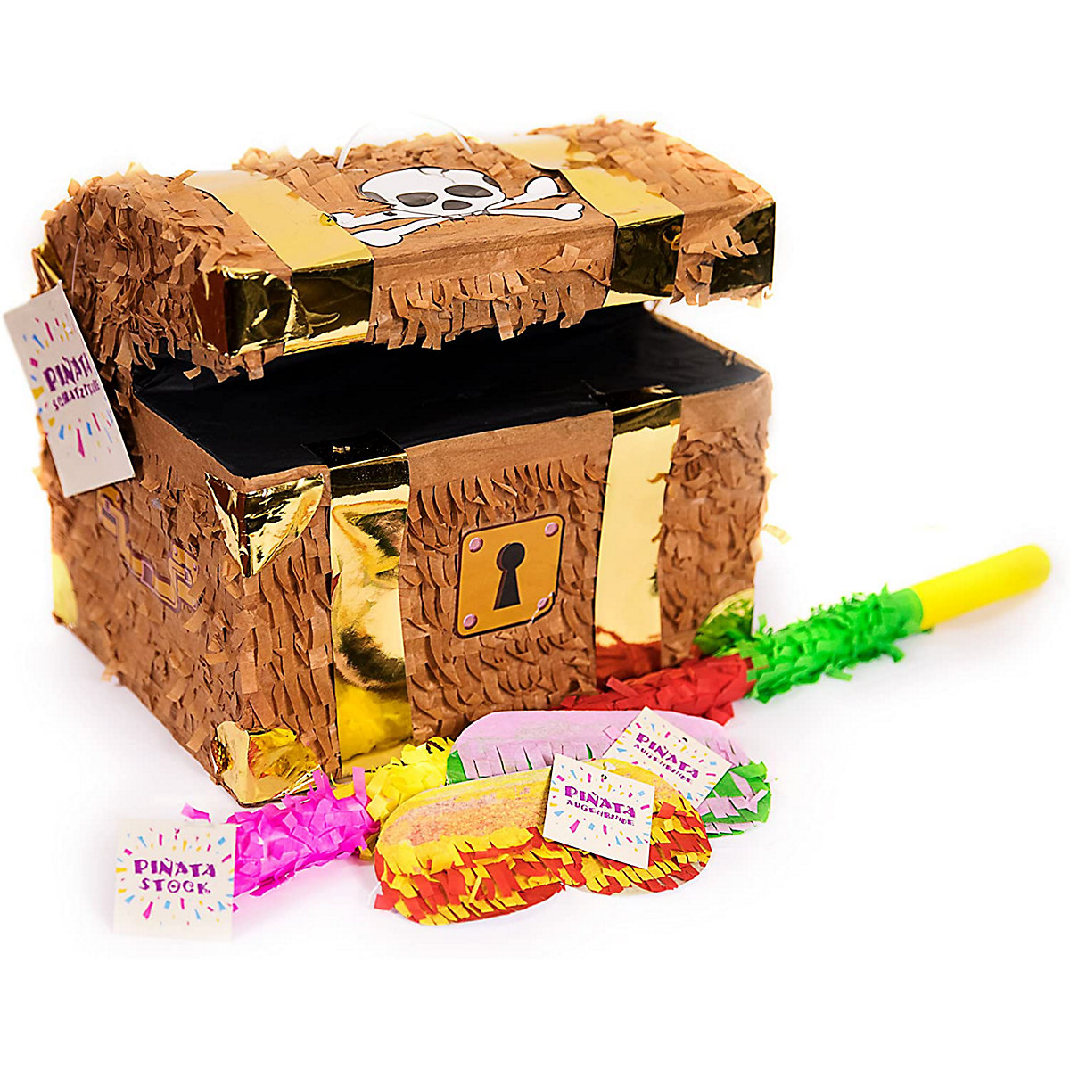Pinata Schatztruhe Set