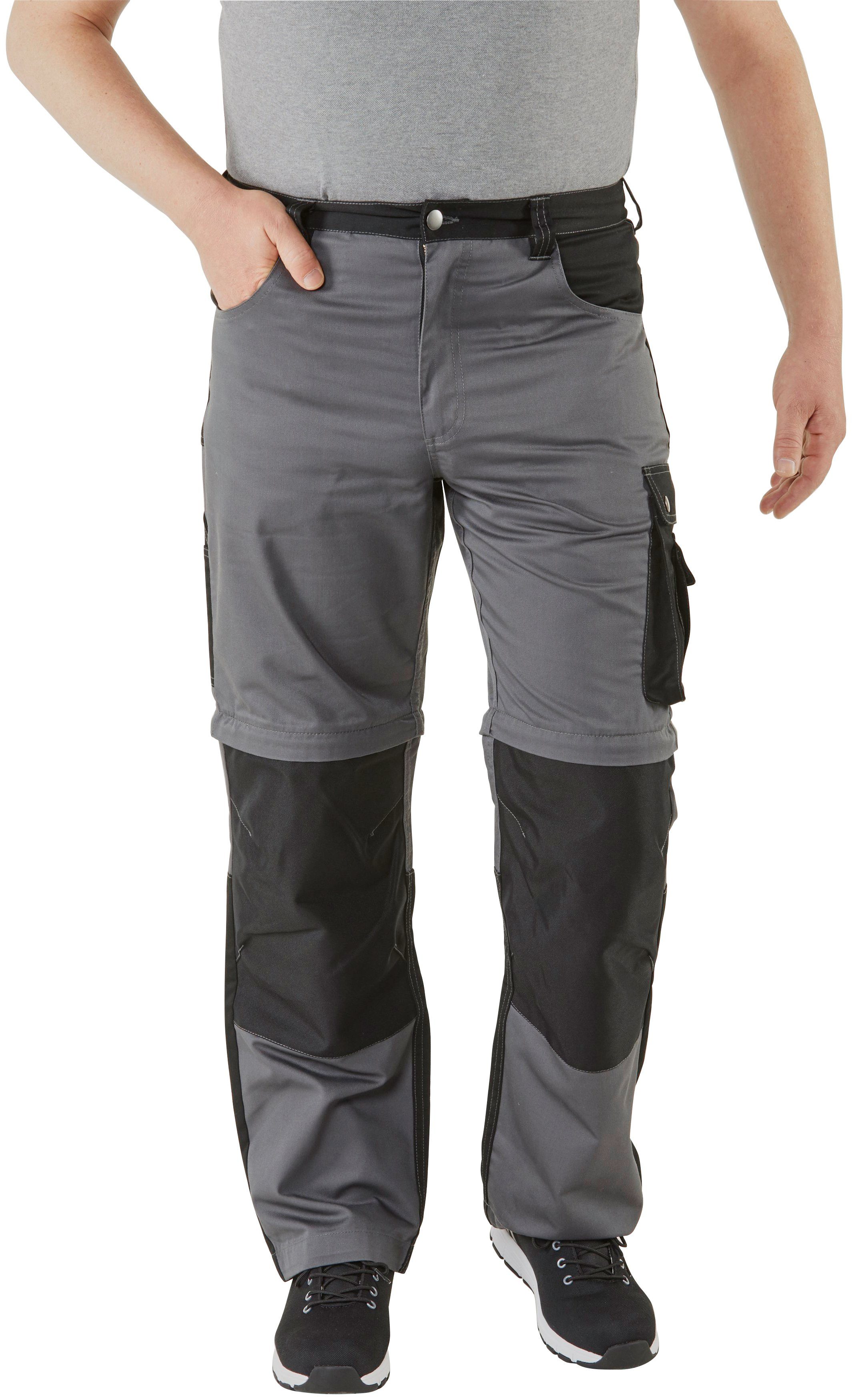 Northern Country Arbeitshose Worker (verstärkter Kniebereich, Beinverlängerung möglich, 8 Taschen) mit Zipp-off Funktion: Shorts und lange Arbeitshose in einem