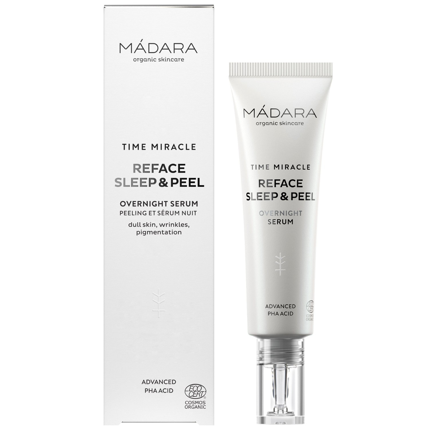 MÁDARA Reface Sleep & Peel Siero rigenerante