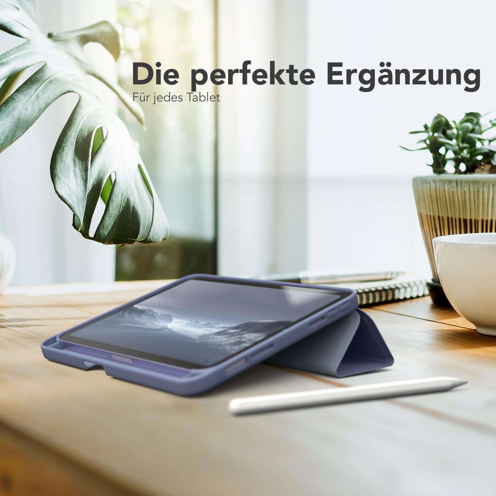 EAZY CASE Tablet-Hülle Penholder Smartcase für iPad Mini 6. Gen. (2021) 8,3 Zoll, Tablettasche klappbares Etui mit Penholder Stifthalterung Eis Blau