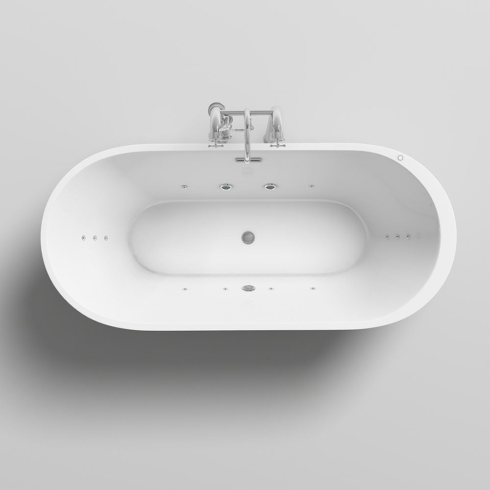 HOME DELUXE Badewanne BOLA PLUS, inkl. Whirlpoolfunktion - Maße: 170 x 80 x 58 cm I Indoor Jacuzzi