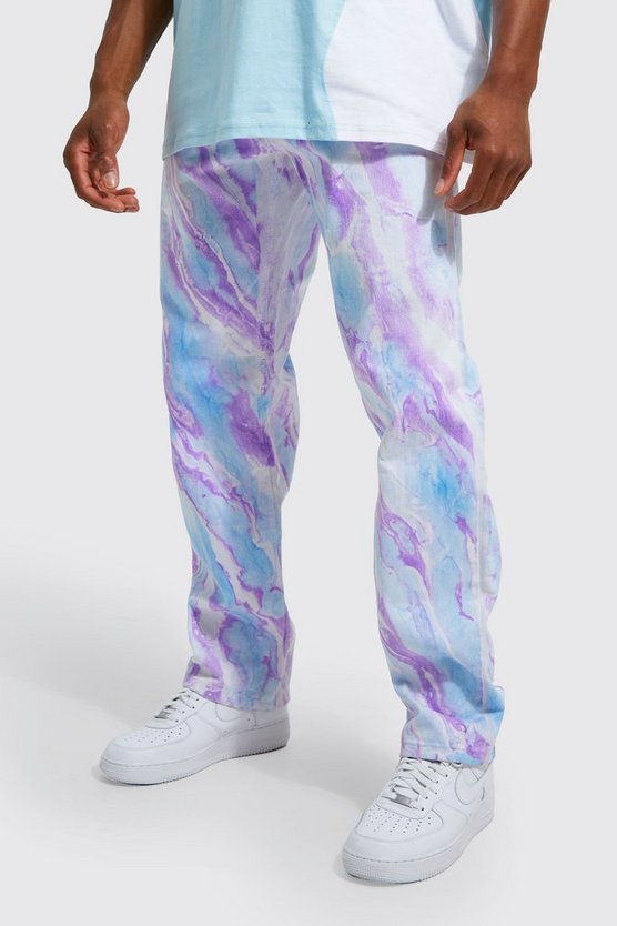Lockere gemusterte Jeans
