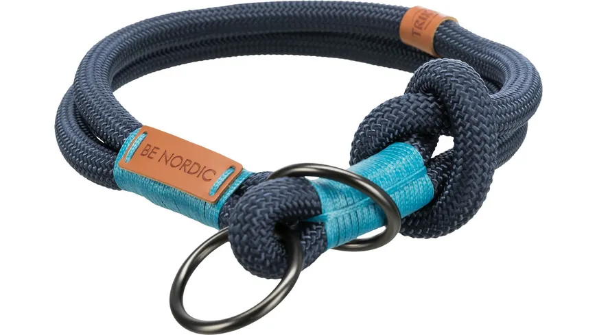 Trixie BE NORDIC Zug-Stopp-Halsband XS-S dunkelblau/hellblau 30 cm/ø 6 mm Hundezubehör