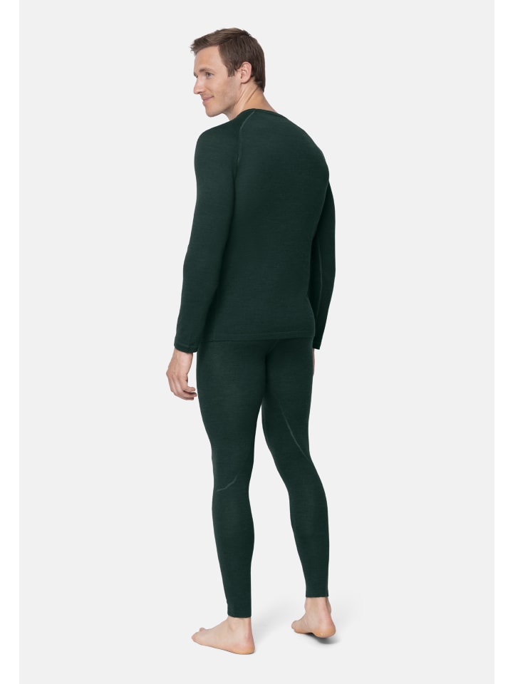 DANISH ENDURANCE Baselayer-Set Merino Baselayer in dark green günstig kaufen