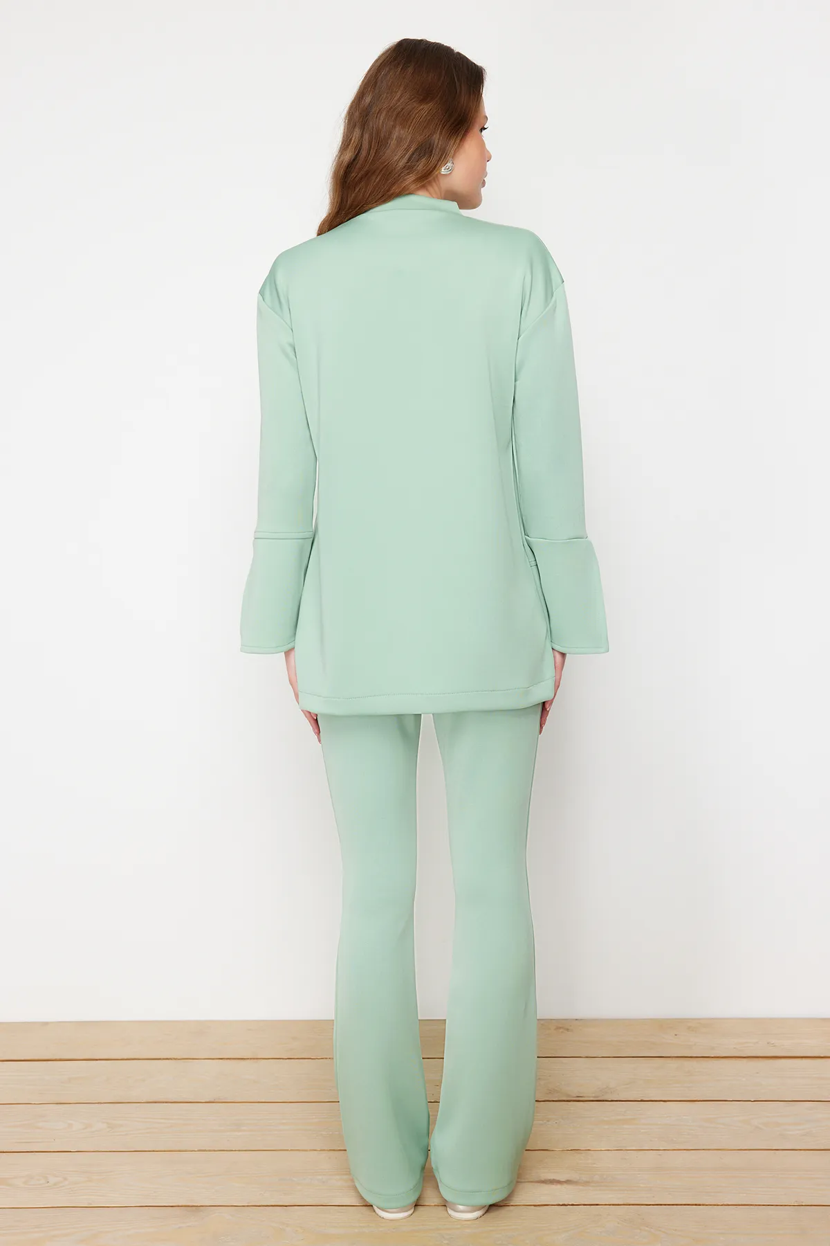 Trendyol Modest  Mint Diver/Scuba Strick-Ober- und Unterteil-Set TCTSS24US00050
