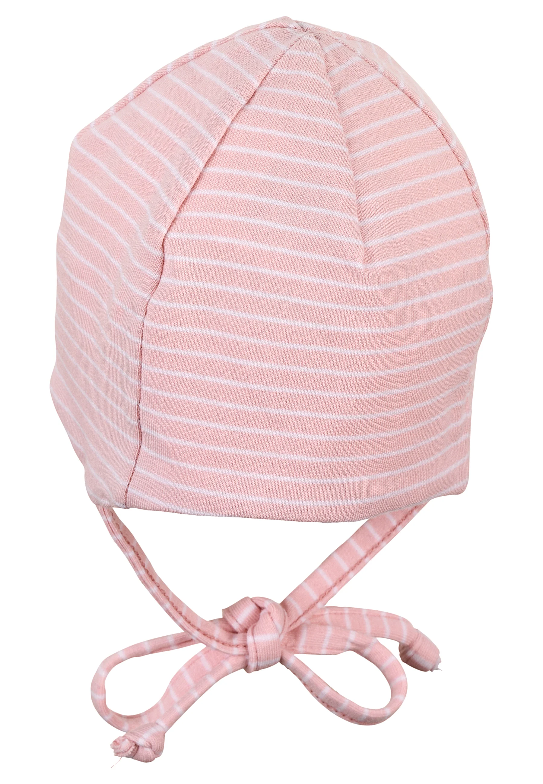 OCS Beanie in Samtblau und Rosa aus Ringeljersey