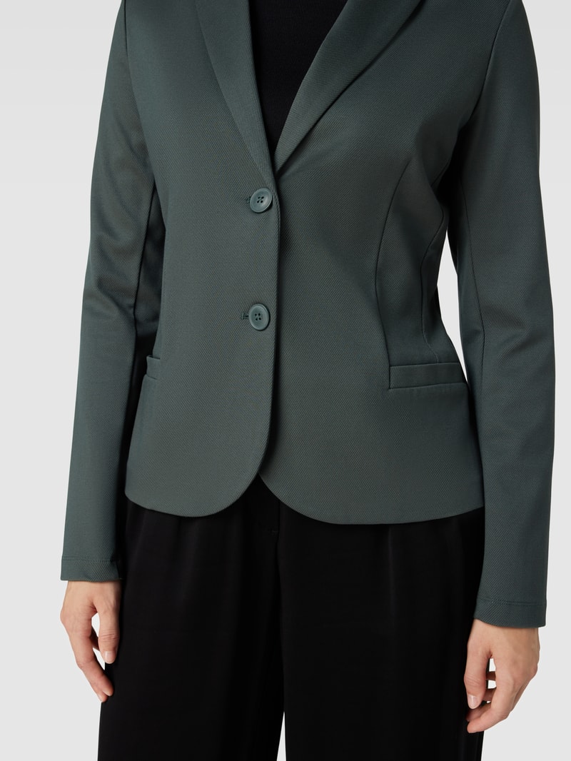 Blazer mit Reverskragen in dunkelgrün