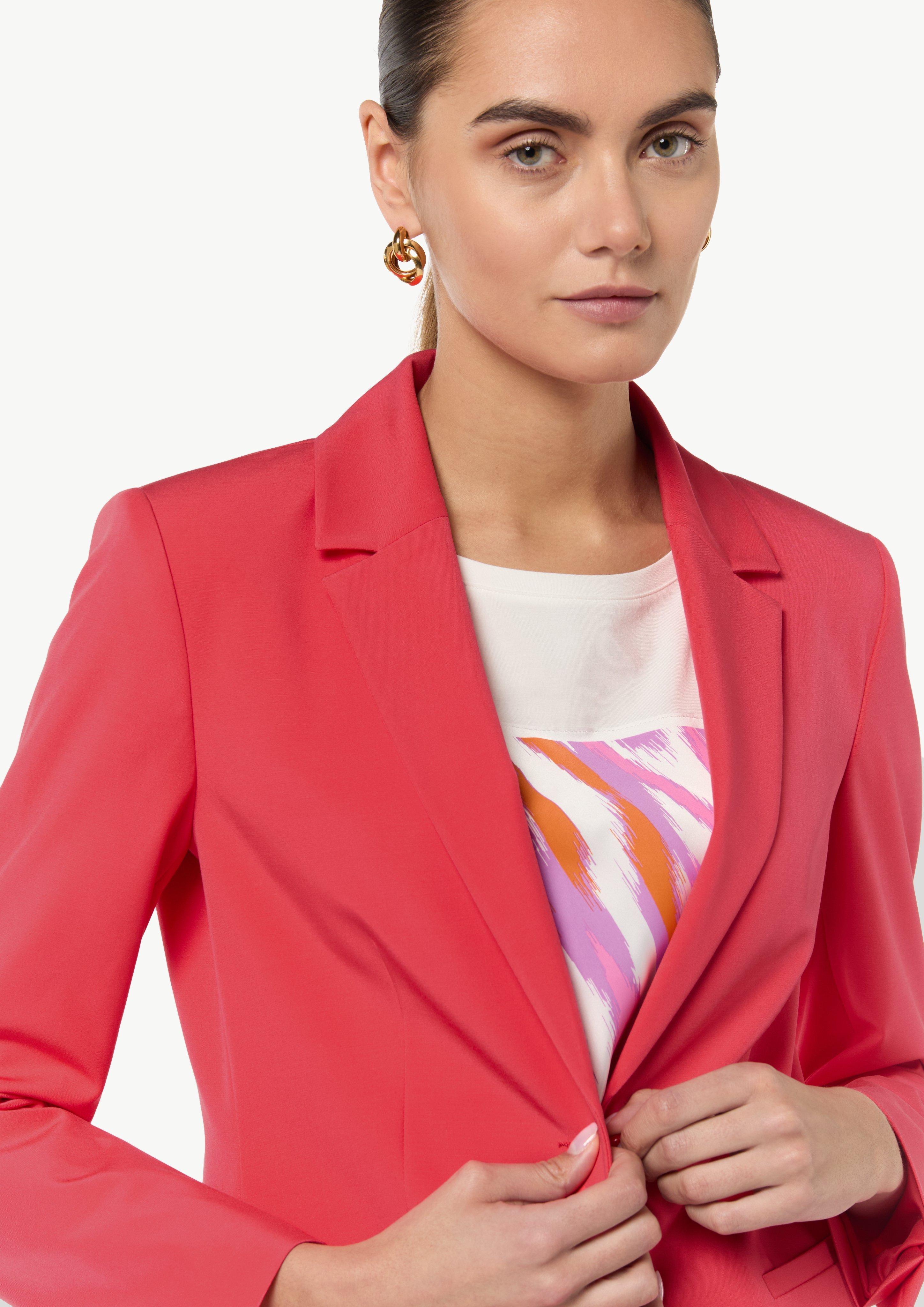 Elastischer, taillierter Blazer aus Viskosemix - pink