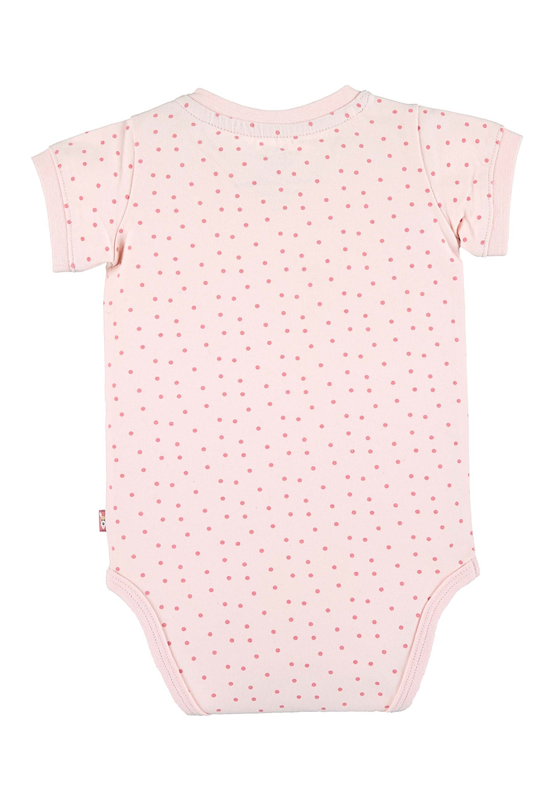 GOTS Body Esel Emmi Girl, Kurzarm, Rosa getupft