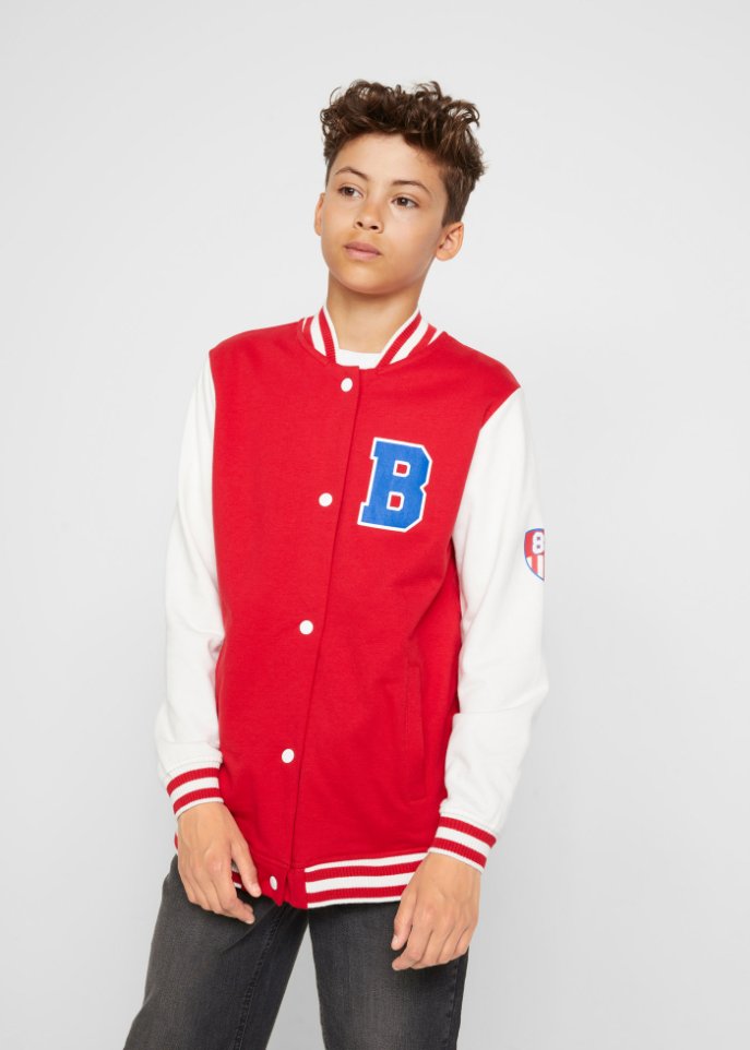 Kinder Sweatjacke im Collegelook