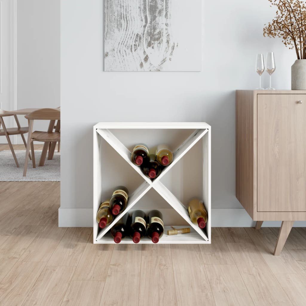 Tapferer Ping Weinregal Weinregal 62x25x62 cm Massivholz Kiefer, 1-tlg.