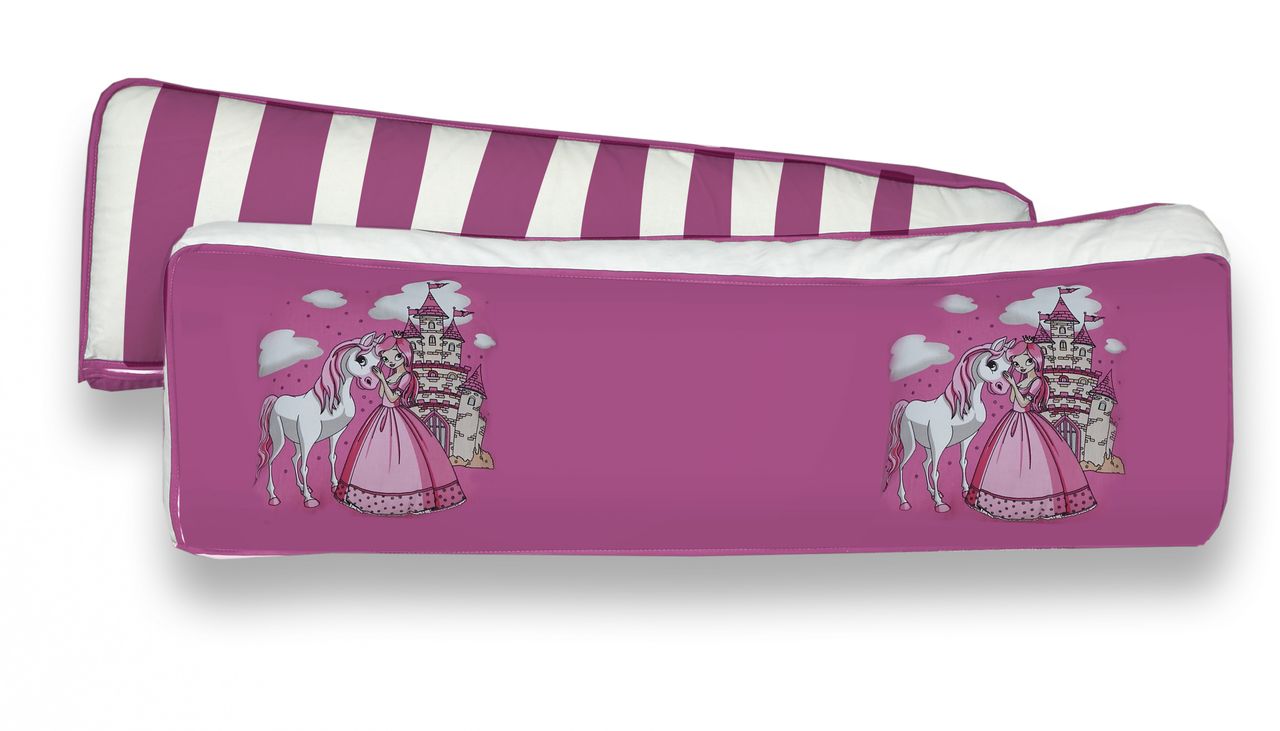 Ticaa 2er Rückenkissen-Set Prinzessin-Rosa