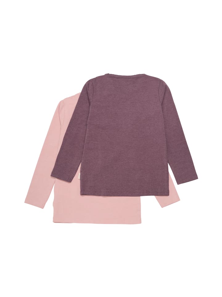 Minymo Longsleeve MINYMO - MIBasic 35 T-shirt LS (2-pack) - 3935 in Rosa günstig kaufen