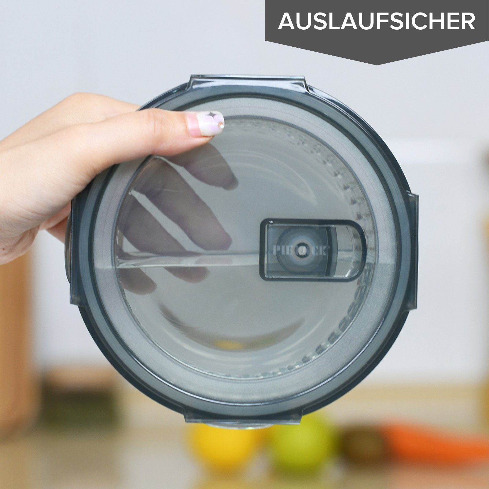 PIE LOCK Vorratsdose Vorratsdosen Glas mit Deckel - Frischhaltedosenset, Borosilikatglas, (PIE LOCK, 3 tlg. rund, Vorratsdosen-Set, Borosilikatglas, Mikrowellendeckel, 400ml, 620ml, 950ml, stapelbar, Frischhaltedose, Brotdose, Meal Prep, 6-tlg., Prem