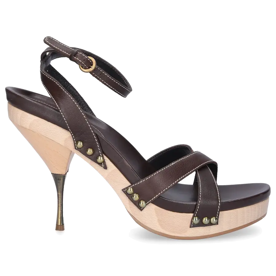 Miu Miu - Plateausandalen - braun