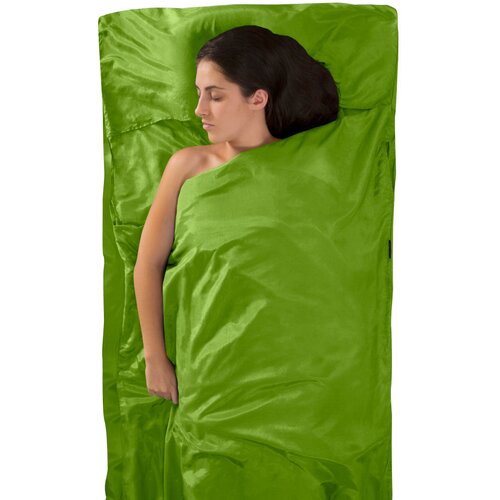 SCHLAFSACK SILK/COTTON TRAVEL LINER TRAVELLER (WITH PILLOW SLIP) GREEN