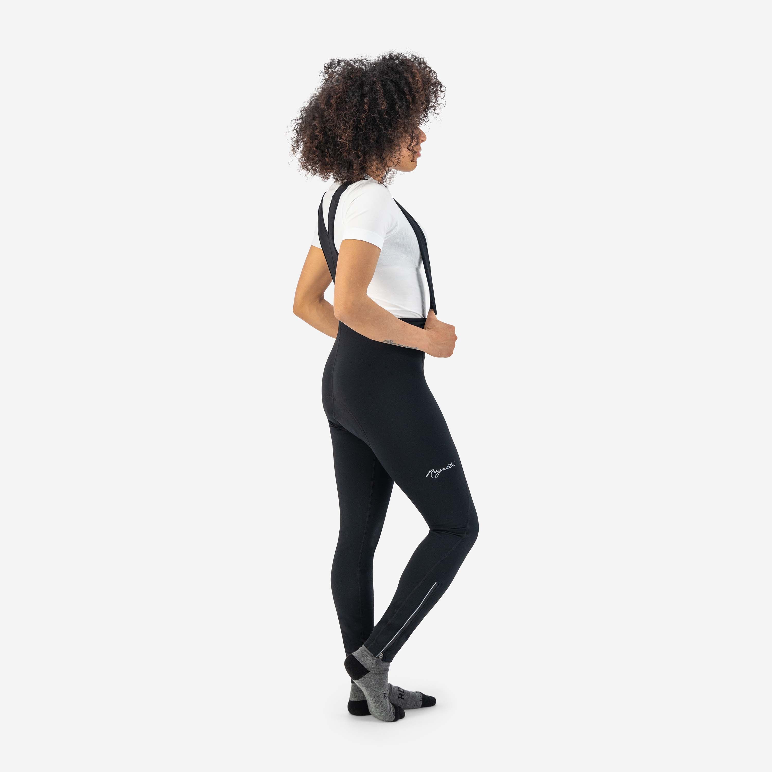 Rogelli Core Black Damen lange Radhose mit Träger