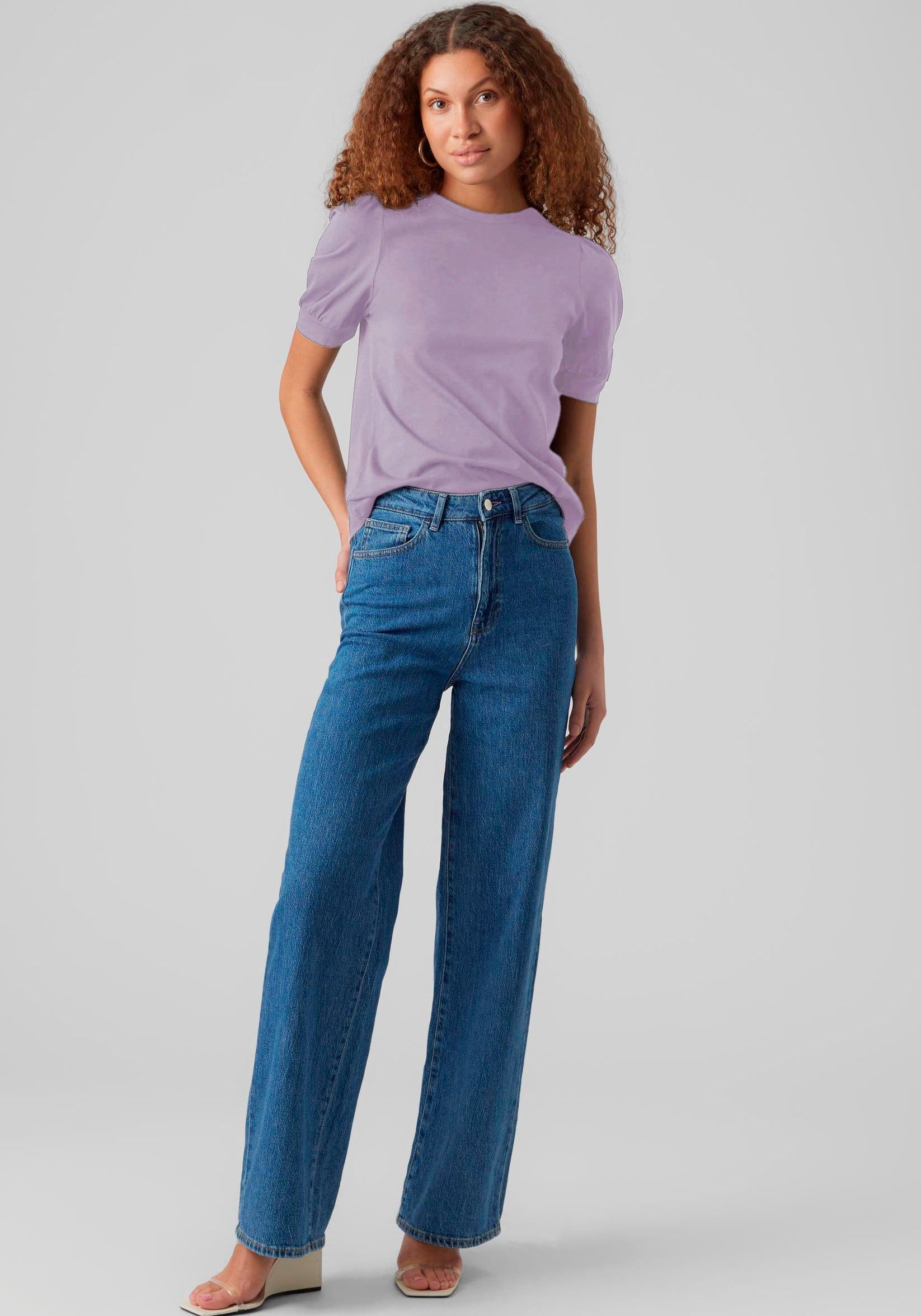 Vero Moda T-Shirt VMKERRY 2/4 O-NECK TOP VMA JRS NOOS mit Rundhalsausschnitt