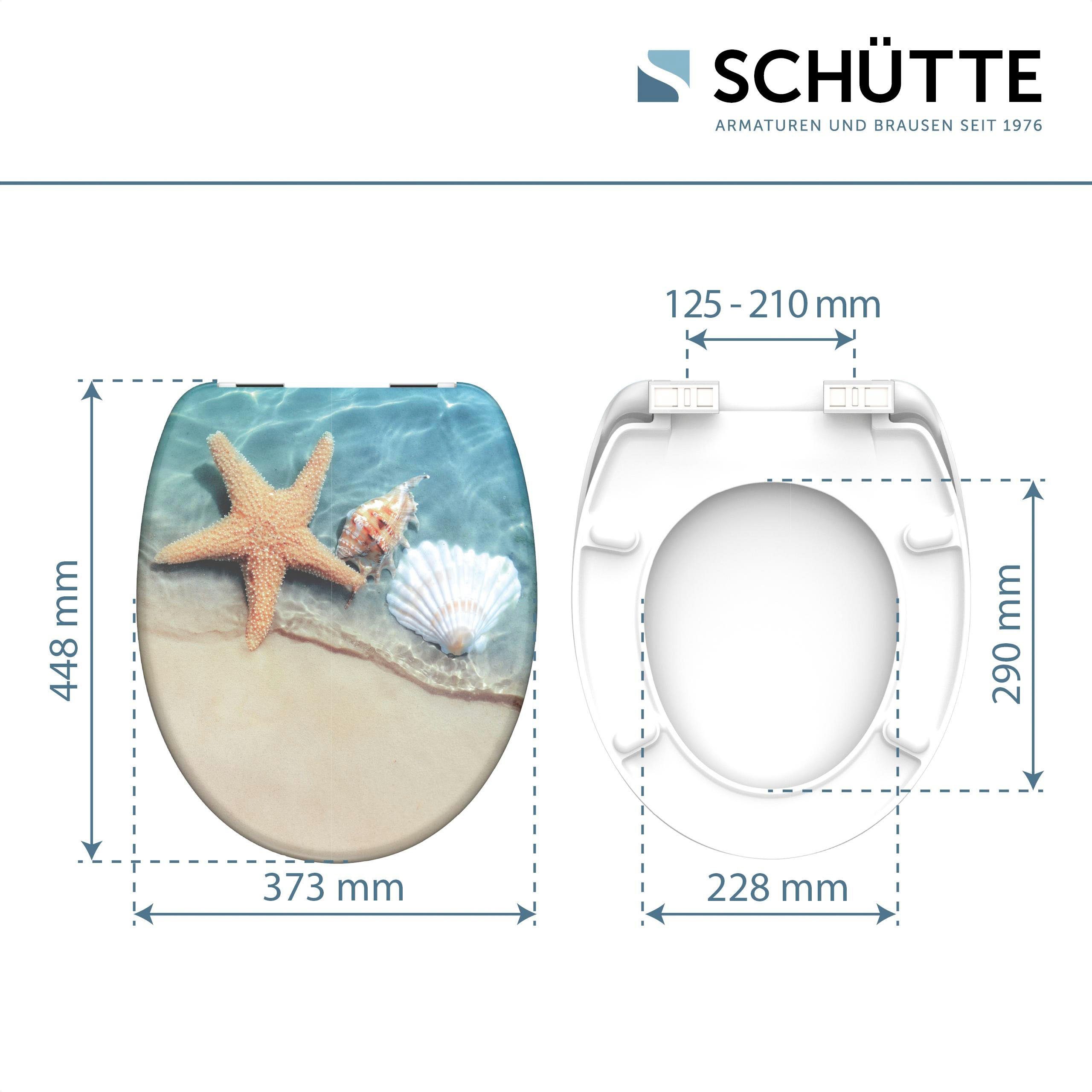 Schütte WC-Sitz BEACH, bruchsicher und kratzfest, Absenkautomatik, Standardmaß