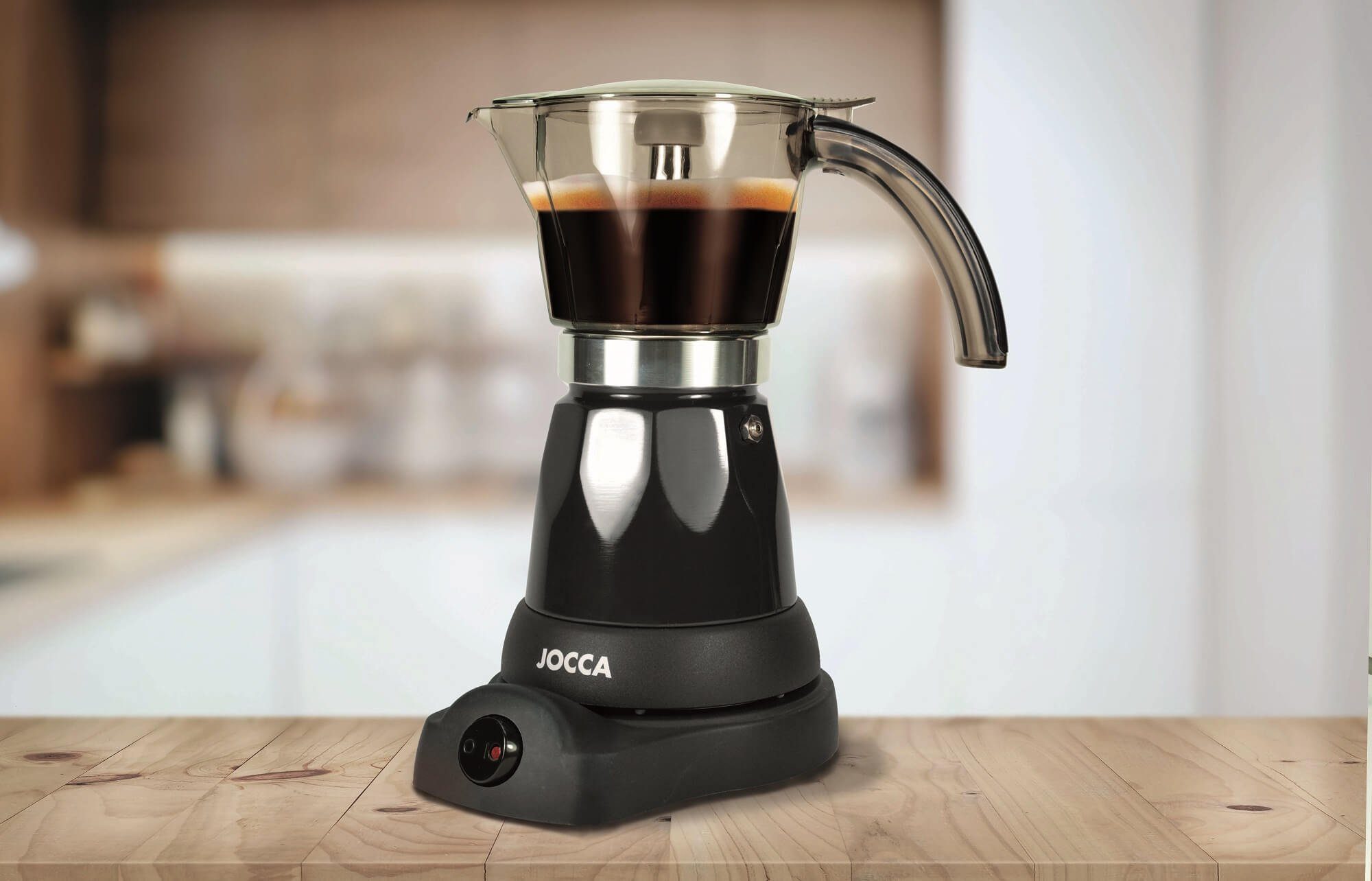 Jocca Espressomaschine elektrische Espresso Kaffeemaschine, bis zu 6 Tassen, 480 Watt