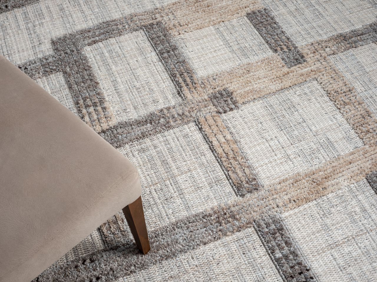 MyFlair Teppich Jade, 160cm x 230cm, Farbe Beige, rechteckig, Florhöhe 15mm
