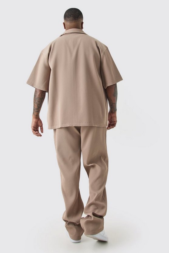 Plus Slim-Fit Schlaghose mit elastischem Bund