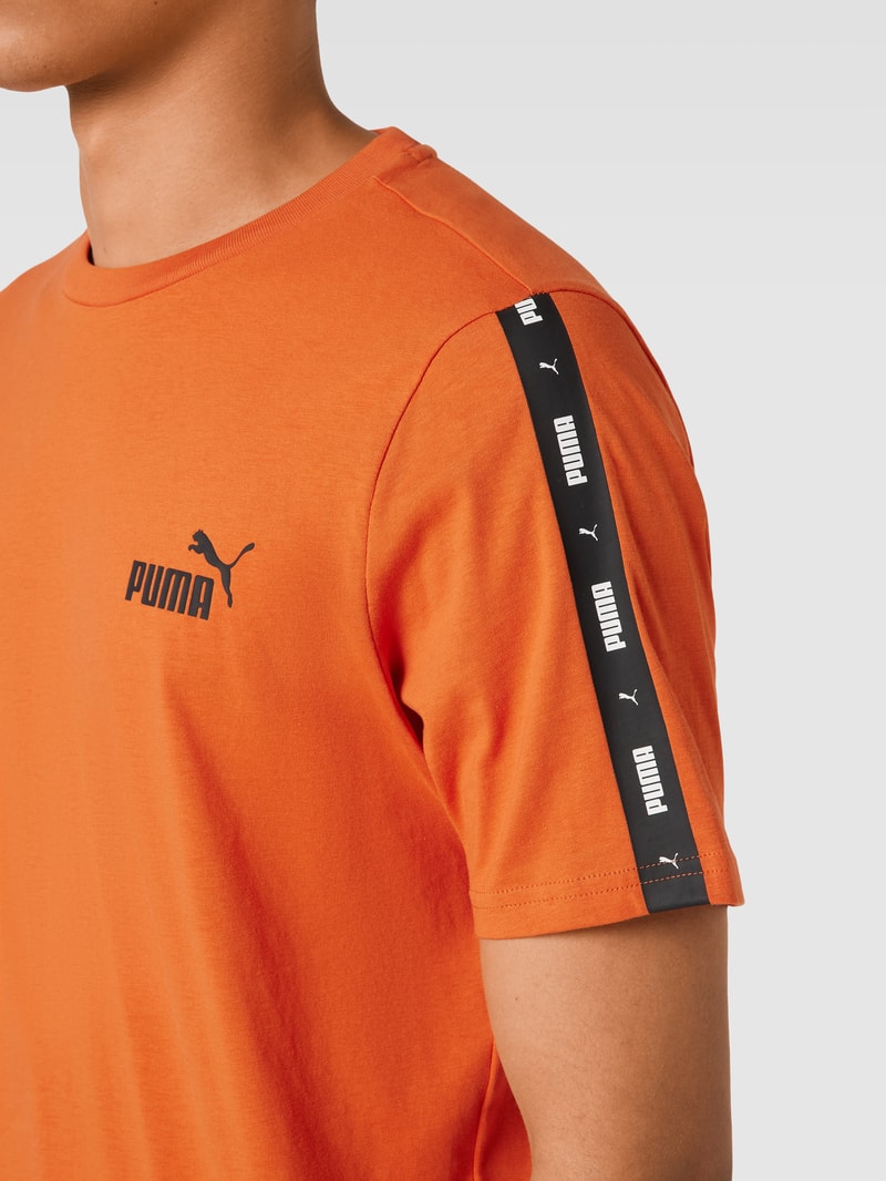 T-Shirt mit Galonstreifen in rostrot