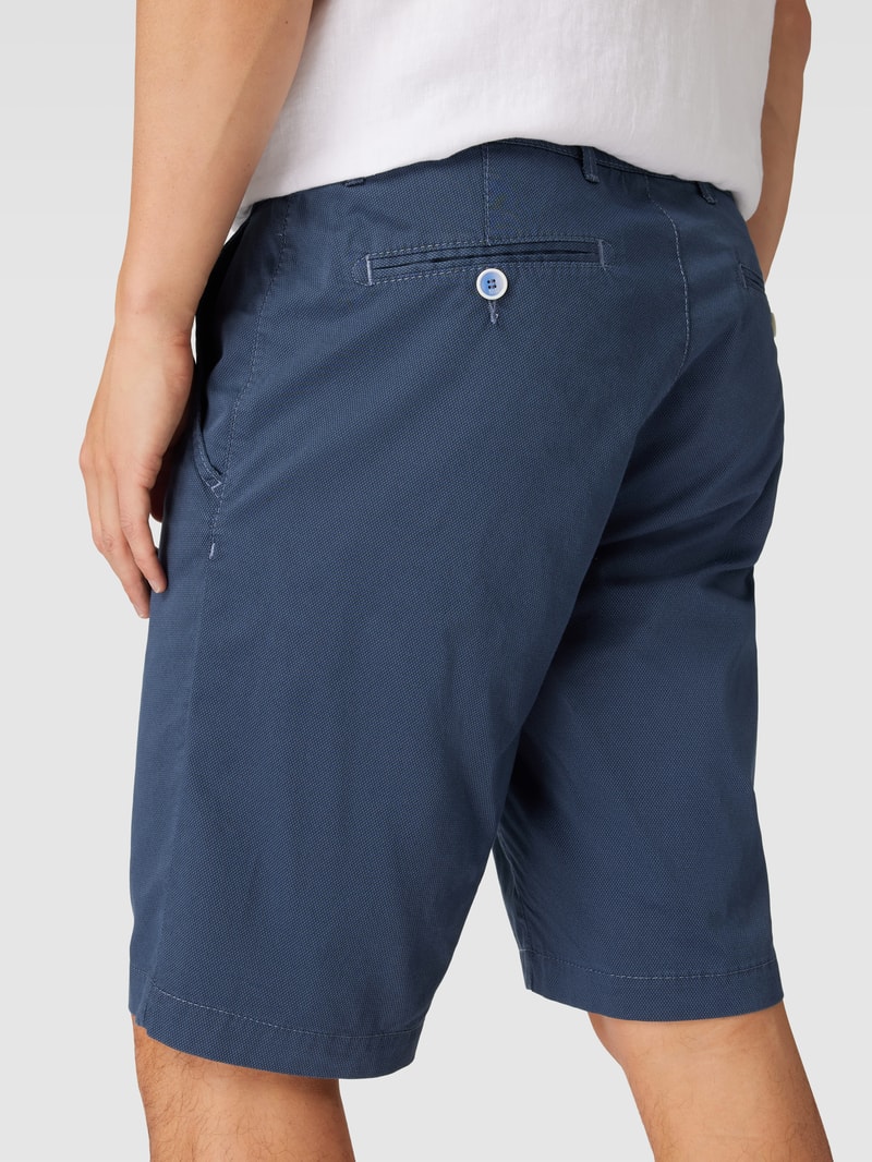 Bermudas mit Knopf- und Reißverschluss Modell 'BOZEN' in dunkelblau