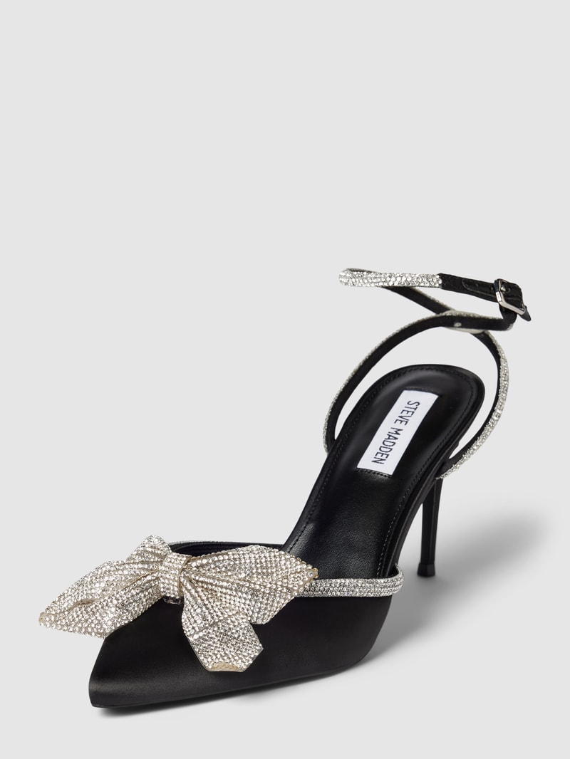 Pumps mit Ziersteinbesatz Modell 'LUMINOSO' in black