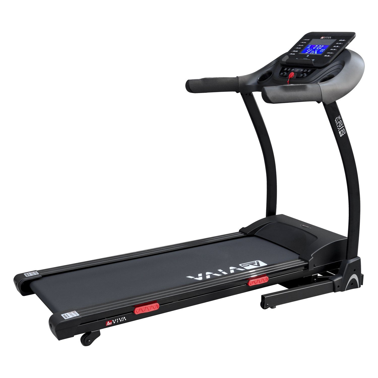 AsVIVA Laufband AsVIVA T16 Bluetooth Cardio, USB & MP3 Anschluss, Lautsprecher, Inklusive Polar T34 Pulsgurt