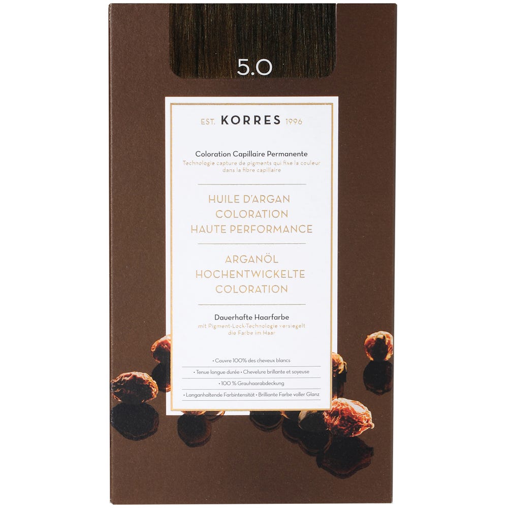 Korres Argan Oil Hair Colorant 5.0 Hellbraun