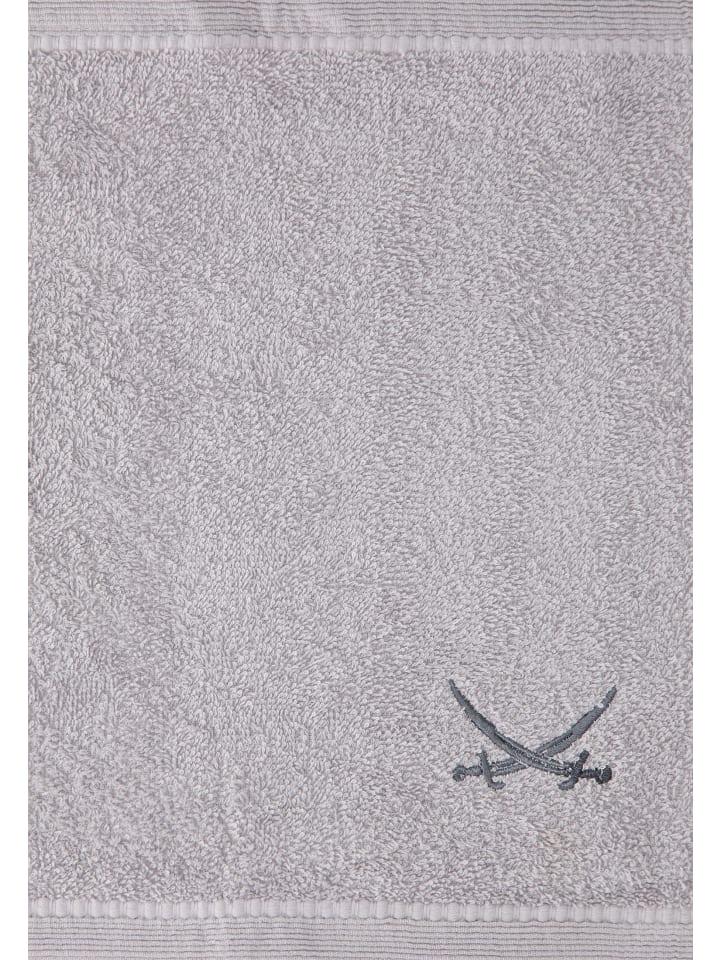 Sansibar Seiftuch 6er Set Frottier-Serie Classic, 30x30 cm in Silber günstig kaufen 30x30 cm
